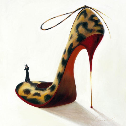 Highheels - Wild Passion Gold Ornate Wood Framed Art Print with Double Matting by Panasenko, Inna