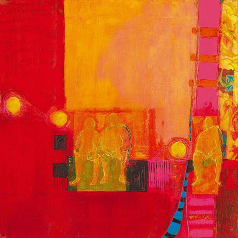 Leuke dingen White Modern Wood Framed Art Print by van Ginkel, Marjolijn