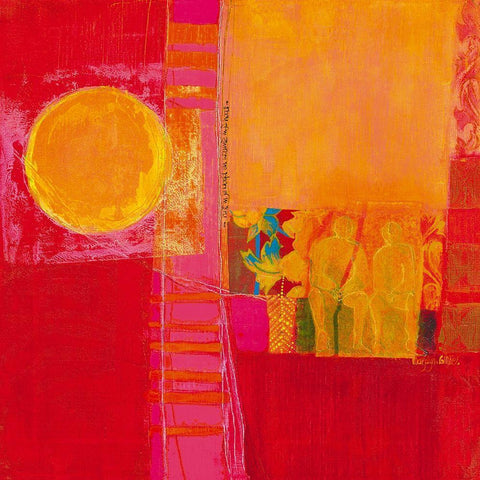 Warmte in je hart Black Ornate Wood Framed Art Print with Double Matting by van Ginkel, Marjolijn