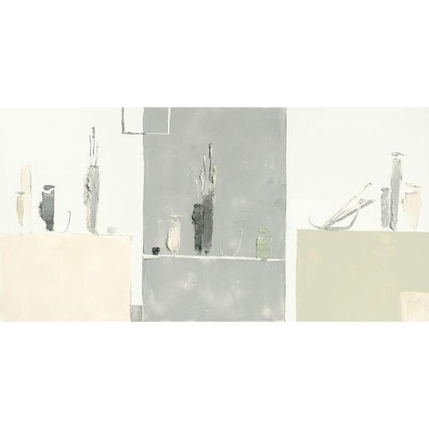 Ambiance d atelier I White Modern Wood Framed Art Print by Choisy, Christian