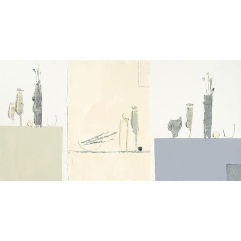 Ambiance d atelier II White Modern Wood Framed Art Print by Choisy, Christian