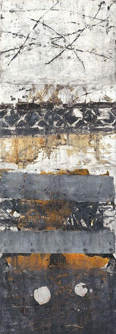 Spurensuche I Black Ornate Wood Framed Art Print with Double Matting by Planker, Karin