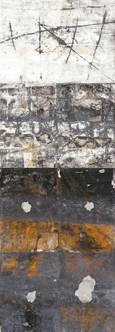 Spurensuche III White Modern Wood Framed Art Print with Double Matting by Planker, Karin