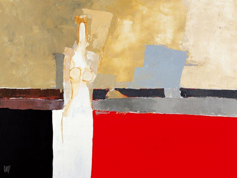 Jeune fille en blanc Black Ornate Wood Framed Art Print with Double Matting by Choisy, Christian