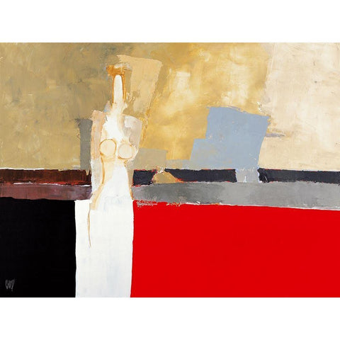 Jeune fille en blanc White Modern Wood Framed Art Print by Choisy, Christian