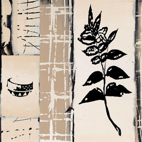 Acacia Black Modern Wood Framed Art Print with Double Matting by Noiseux, Marie Madeleine