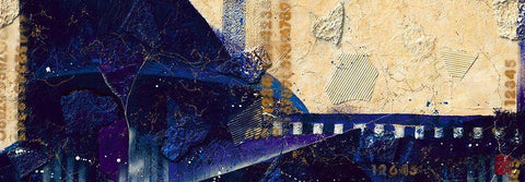 Zt.071105 (bleu) Black Ornate Wood Framed Art Print with Double Matting by Nomden, Dinie