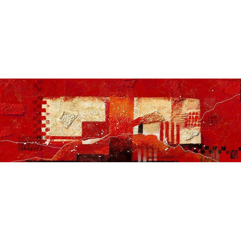 Zt.200905 (red) White Modern Wood Framed Art Print by Nomden, Dinie