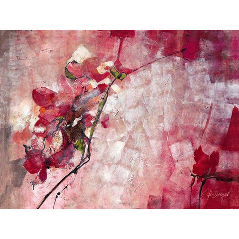 Symphony in Red Gold Ornate Wood Framed Art Print with Double Matting by Dreyer, Ingeborg