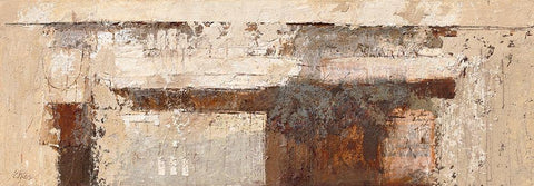 African Encounter/Afrikaanse ontmoeting White Modern Wood Framed Art Print with Double Matting by Verplanke, Jenny