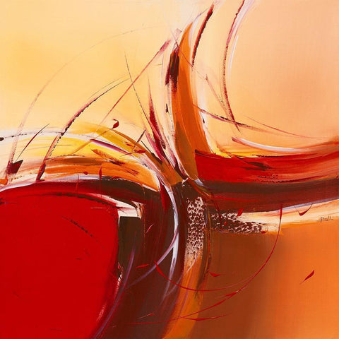 Incandescence Black Ornate Wood Framed Art Print with Double Matting by Ball, Veronique