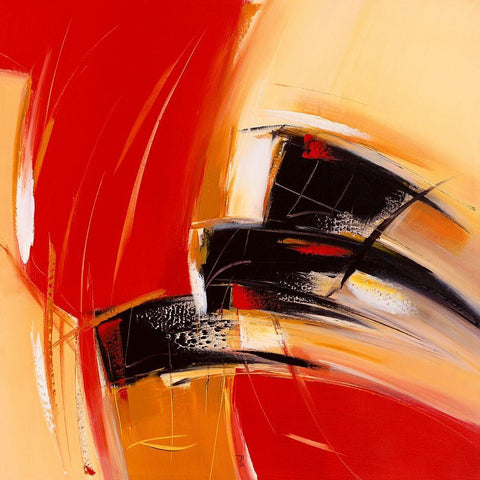 Effusion Black Ornate Wood Framed Art Print with Double Matting by Ball, Veronique