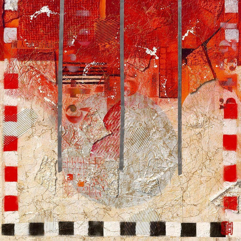 Untitled II White Modern Wood Framed Art Print with Double Matting by Nomden, Dinie