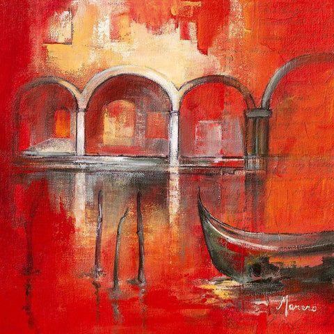 Venise Mysterieuse II White Modern Wood Framed Art Print by Manero, Annie