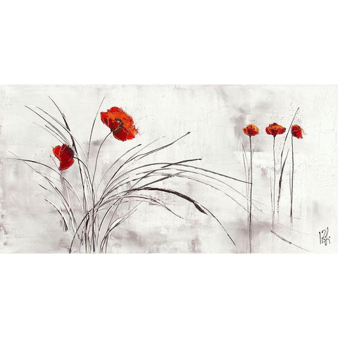Reve fleurie V Black Modern Wood Framed Art Print by Zacher-Finet, Isabelle