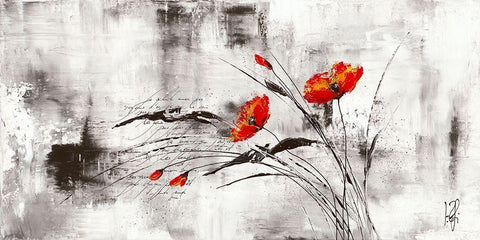 Reve fleurie VI White Modern Wood Framed Art Print with Double Matting by Zacher-Finet, Isabelle