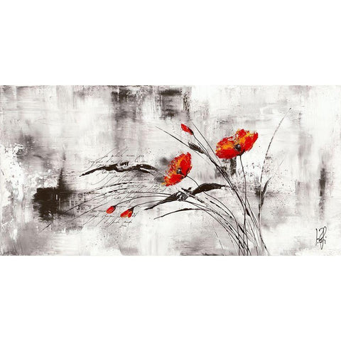 Reve fleurie VI Black Modern Wood Framed Art Print by Zacher-Finet, Isabelle