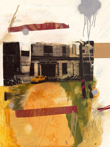 Garage Busi Black Ornate Wood Framed Art Print with Double Matting by Olukman, Ayline