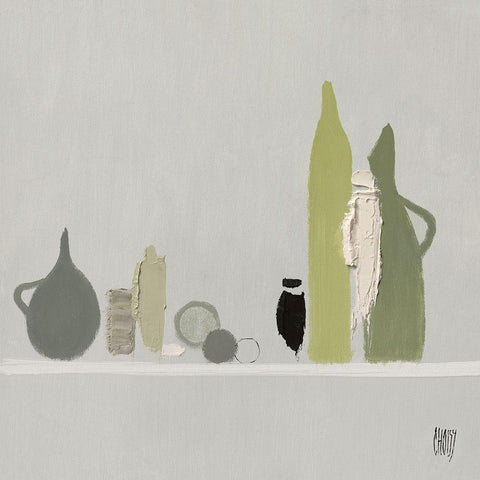 Nature Morte aux fruits II White Modern Wood Framed Art Print with Double Matting by Choisy, Christian