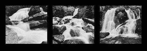 Waterfalls White Modern Wood Framed Art Print with Double Matting by Butcher, Dave