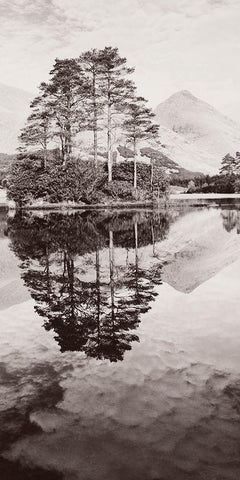 Lochan Urr-Glen Etive-Scotland White Modern Wood Framed Art Print with Double Matting by Butcher, Dave