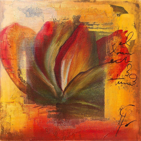 El Amor I White Modern Wood Framed Art Print with Double Matting by Leys, Gemma