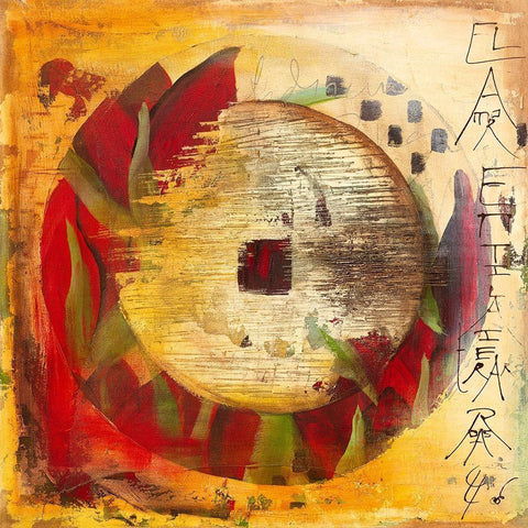 Rosa I Black Modern Wood Framed Art Print with Double Matting by Leys, Gemma