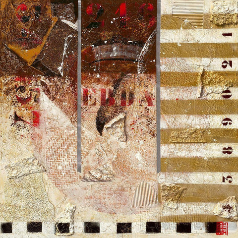 Untitled I White Modern Wood Framed Art Print with Double Matting by Nomden, Dinie