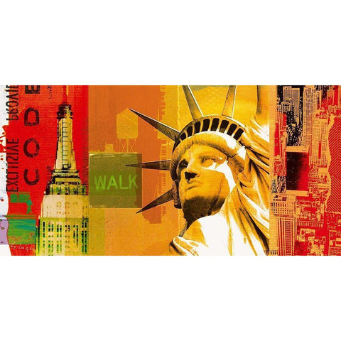 New York IV White Modern Wood Framed Art Print by Luger, Gery