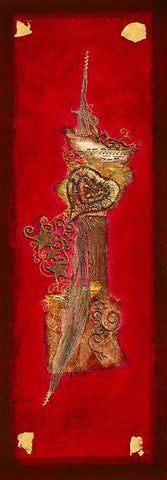 Coeur d Or I Black Ornate Wood Framed Art Print with Double Matting by Perinciolo Duluc, Lyne