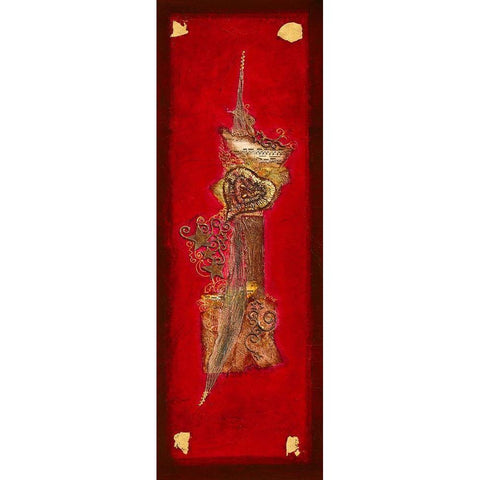 Coeur d Or I Gold Ornate Wood Framed Art Print with Double Matting by Perinciolo Duluc, Lyne