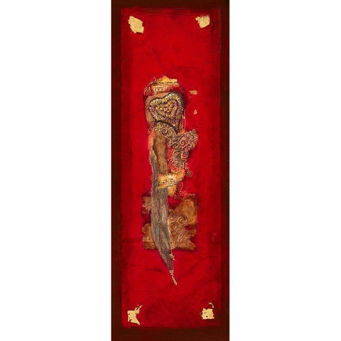 Coeur d Or II Gold Ornate Wood Framed Art Print with Double Matting by Perinciolo Duluc, Lyne