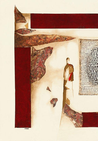 Les philosophes I White Modern Wood Framed Art Print with Double Matting by Bonnet, Sophie