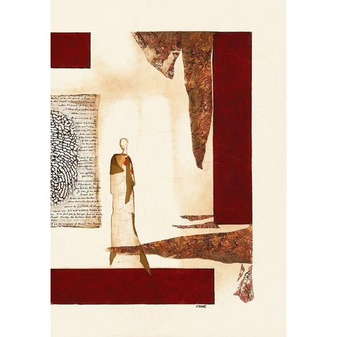 Les philosophes II Black Modern Wood Framed Art Print with Double Matting by Bonnet, Sophie