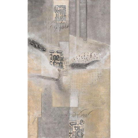 Abstrakt Black Modern Wood Framed Art Print with Double Matting by Alba, Andreas