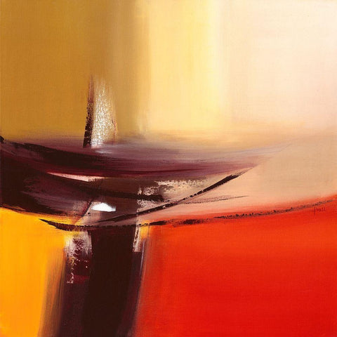 Quietude I White Modern Wood Framed Art Print with Double Matting by Ball, Veronique