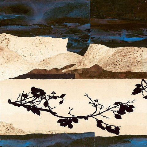 Belle de Nuit White Modern Wood Framed Art Print with Double Matting by Noiseux, Marie Madeleine