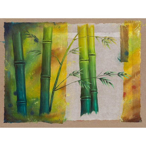 Bambou II Gold Ornate Wood Framed Art Print with Double Matting by Cadoret, Virginie