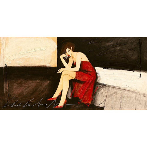 Un breve silenzio Gold Ornate Wood Framed Art Print with Double Matting by Calvetti, Fabio