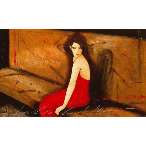 Improvviso silenzio Black Modern Wood Framed Art Print by Calvetti, Fabio