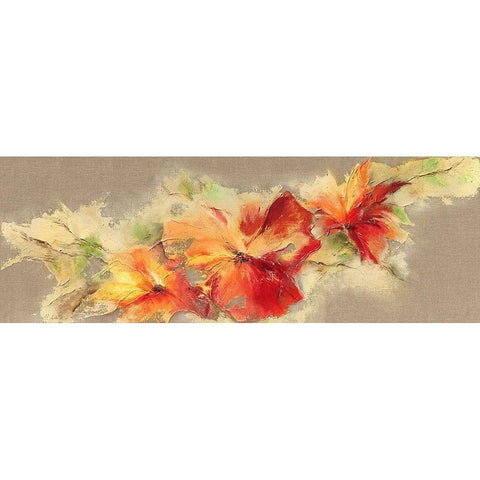 Flowers I Black Modern Wood Framed Art Print with Double Matting by Marks, Rita