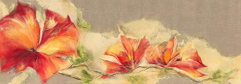 Flowers II Black Ornate Wood Framed Art Print with Double Matting by Marks, Rita