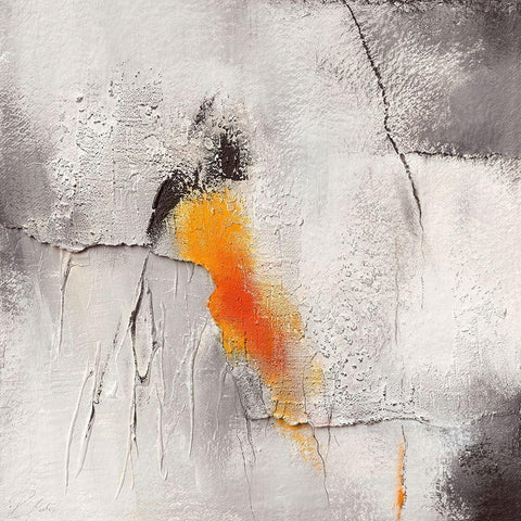 Abstrakt I White Modern Wood Framed Art Print by Marks, Rita