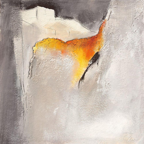 Abstrakt II White Modern Wood Framed Art Print with Double Matting by Marks, Rita