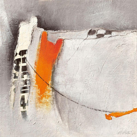 Abstrakt IV White Modern Wood Framed Art Print by Marks, Rita