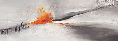 Abstrakte Landschaft I Black Ornate Wood Framed Art Print with Double Matting by Marks, Rita