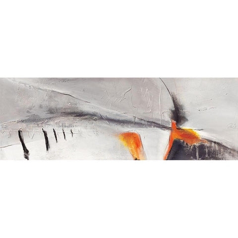 Abstrakte Landschaft II Black Modern Wood Framed Art Print by Marks, Rita