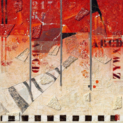 Untitled III Black Modern Wood Framed Art Print with Double Matting by Nomden, Dinie