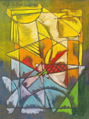 Finestra sul porto IV White Modern Wood Framed Art Print with Double Matting by Da San Lorenzo, Paolo