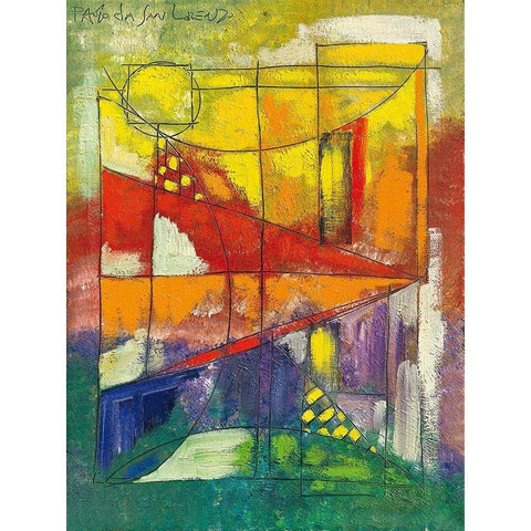 Finestra sul porto V White Modern Wood Framed Art Print by Da San Lorenzo, Paolo